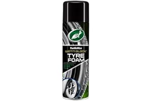 Turtle Wax 53145 Wet & Black Tyre Dressing Foam Car Wheel Shine No Sling 500ml Aerosol