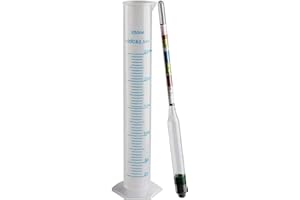 Non-brand Professionnel Triple Échelle Densimètre Auto Brassée Vin Sucre Testeur pour La Fabrication de La Bière - Densimètre Cylindre