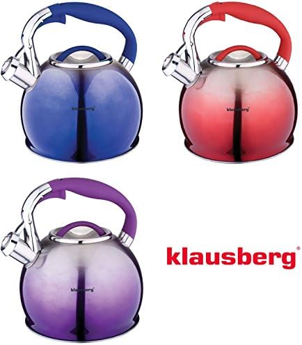 Klausberg Stovetop Induction Stainless Steel Whistling Kettle 3.0 Litre KB - 7050 (Lila)