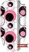 Pink Black Circles Full Nail Art Wrap by YRNails