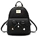 Produktbild TKSTAR Backpack Rucksack Damen, Mini Niedliche Lederrucksack für Beste Geschenk an Freund Mädchen Dekorative Paket Schwarz