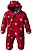 Kite Kids Baby-Boys Starry Fleece Starred Snowsuit, Red, 6-9 Months (Manufacturer Size:6-12 Months)