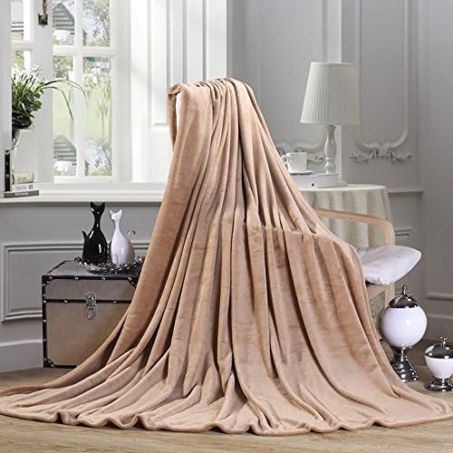 Fleece Blankets Bedspread King Size Luxury Extra Large Bed Fleece Blankets Super Soft Fluffy Warm Microfiber Solid Blanket, 120*200cm
