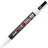 Uni Posca Mark&ouml;r Kalem 3M Set 0.9-1.3 mm Ke&ccedil;e U&ccedil;lu Beyaz