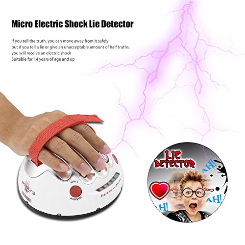 Preisvergleich Produktbild Ballylelly Polygraph Shocking Lügner Micro Electric Shock Lügendetektor Wahrheit Spiel Spielzeug (Farbe: Weiß)