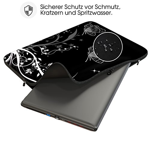 Sidorenko Designer Laptophülle für Laptops mit einer Bildschirmdiagonale von 33-33,8 cm ( 13-13,3 Zoll, MacBook Air, Macbook Pro Retina Display ) neopren max. Geräteabmessungen 32,5 cm x 23 cm - 2