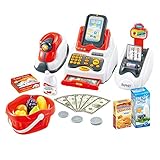 DIVERSIÓN DE SUPERMERCADO: Divertida caja registradora para que los peques añadan a su colección de juguetes. Incluye una variedad de accesorios de supermercado que le encantarán.