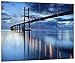 Produktbild Pixxprint HBVs_2335_80x60 atemberaubende Brücke Ponte Vasco da Gama MDF-Holzbild im Bretterlook Wanddekoration, bunt, 80 x 60 x 2 cm