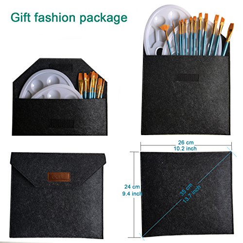Ownuzz 12 Artist Paint Brush, 3 Mixing Palette, One Entry Pack Premium Nylon Brush for Watercolor, Acrylic and Oil Painting Etc Ideal Brush Set for Beginners, Kids, Artists and Painting Lovers - 6