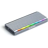 Dark USB 3.2 Gen2 Type C - M.2 NVMe & SATA SSD RGB LED'Lİ Disk Kutusu (DK-AC-DSEM5)