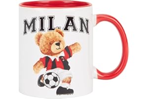 AC MILAN A.C. Milan - Tazza in Ceramica, Prodotto Ufficiale, Idea Regalo, Diversi Colori e Stili