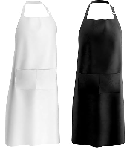 2er Pack Canvas Schürzen - Verstellbare Kochschürze Für Frauen & Männer