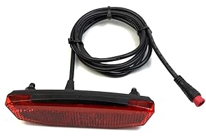 CUASTING Luz trasera de bicicleta eléctrica de 6 V-60 V, luz trasera LED de advertencia para E-Scooter, luces traseras impermeables