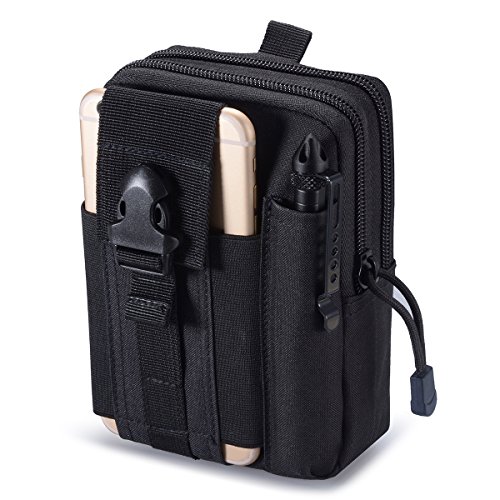 Zeato  Bolsa táctica EDC, portadispositivos para el cinturón, para teléfono móvil iPhone 6 y 6 Plus, 7/7 Plus, Samsung Galaxy S8, S7, S6, LG, HTC y otros