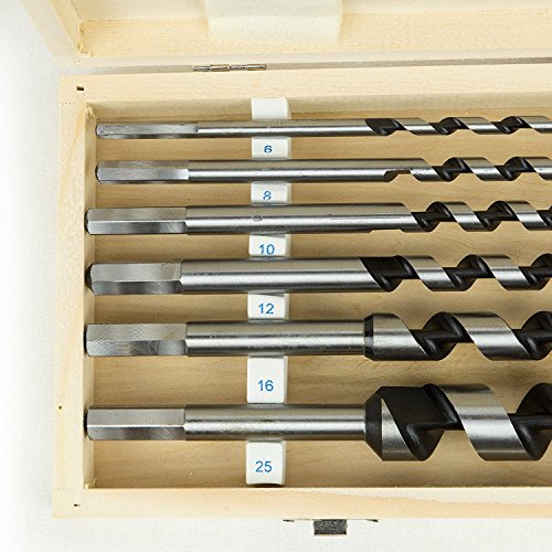 6 tlg Holzbohrer Schlangenbohrer Satz 460mm 6-25mm Spiralbohrer SN332 - 4