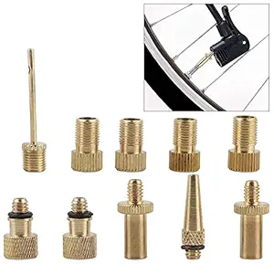 Bike Tire Valve Adapter, Conversion Nozzle Bike Valve, Convenient Wear Resistance Gold Swimming Rings for Bicycle