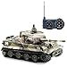 Price comparison product image AZALLY German Tiger I Panzer RC Tank with Remote Control, Battery, Light, Sound, Rotating Turret and Recoil Action When Cannon Artillery Shoots, Mini 1:72 Scale, Assorted Color