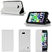 Produktbild Nokia Lumia 930 4G Tasche Leder Style weiß Hülle Cover mit Stand - Zubehör Etui smartphone 2014 Nokia 930 Windows Phone 8.1 Flip Case Schutzhülle (Handy tasche folio PU Leder, weiss white) - Brand XEPTIO accessoires