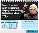 AccuPrints 2019 16 Pages Desk Calendar and Planner | Design - Legends Motivational Quotes | Inspirational Calendar | 8.2 inches*5.8 inches