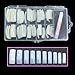New Professional Natural Nails with Tip Box & Glue (Half Tips - 100pcs) For Nail Extensions Nail Art Tips Acrylic Nails Design CODE: #462H