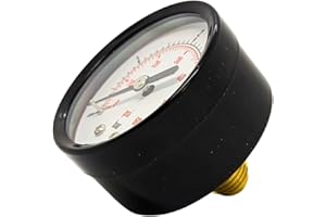 Lumonic I Manómetro 0-4,0bar I 1/4 Aduanas I Clase 2.5 I Conexión trasera I Diámetro 50mm I Manómetro I para aire comprimido y agua