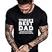 Produktbild BHYDRY Herren Sommer Casual Print Kurzarm T-Shirt Geschenk für die weltbesten DAD TopsMedium,Schwarz