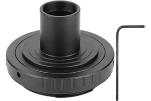 Goshyda Adaptador de Ocular de microscopio, Anillo Adaptador de Metal, Ocular de microscopio con Montura en T de 23,2 mm, para monturas Canon EOS, cámara SLR