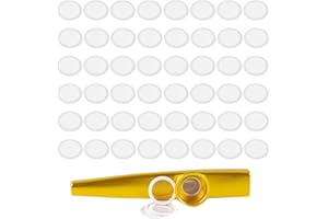 DOUKESH 100 Pièces Kazoo Membrane,Diaphragme Kazoo,Kazoo Diaphragmes,Kazoo Flute Diaphragmes,Membrane de Kazoo,Kazoo Membrane Plastique Instruments de Musique Accessoires,19MM