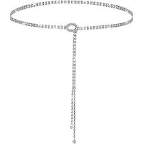 LunarCharm Hart Strass Tailleband voor Dames, Kristallen Tailleketting, Damesriem Tailleband Dames Verstelbare Diamantriem voor Jeans Kleding