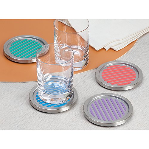 InterDesign 20559EU Linea Untersetzer, 4-er Set, Sortiert - 3