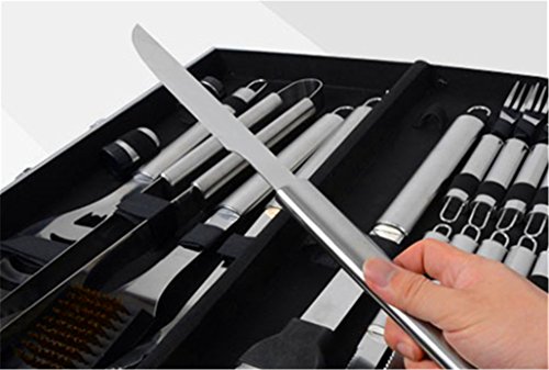 RoseFlower® 24 teilig Hochwertige Edelstahl Grillbesteck Barbeque mit Aluminium-Koffer enthalten – Perfekte Schwerlast Professionelle Grill-Werkzeug BBQ Zubehör Kit - 7