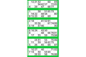 Jumbo Bingo Tickets klocki 6 do przeglądania (zielone)