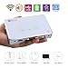 Produktbild WOWOTO Mini Beamer Heimkino LED Projektor Unterstützung 1080P 500 Lumens Android 5.1 120" Display Pocket Projektor Bluetooth 4.0 mit echten 2100mAh eingebaute Batterie, WIFI & HDMI