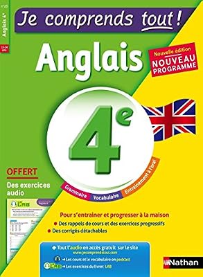 Nathan Anglais 4ème - cours + exercices + audio - Je comprends tout - conforme au programme de 4e
