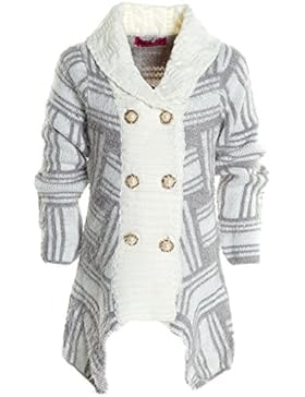Winter Mädchen Cardigan Strick Jacke Pullover Bluse Pulli Langarm Shirt 20706