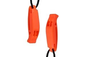 Fizzix 2-Pack High-Decibel Survival Whistles with Reflective Lanyard – Essential Safety Gear for Hiking and Emergencies