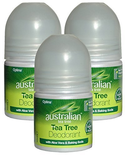 Optima Australian Tea Tree Deodorant with Aloe Vera 3 x 50ml Roll-on