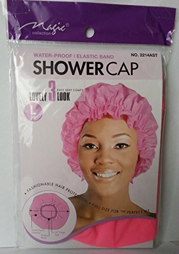 MAGIC COLLECTION WATER PROOF/ ELASTIC BAND SHOWER CAP L 20" NO 2214 AST