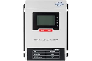 DASVOLT®, 12V 50A DC/DC Caricatore MPPT con ingresso a bordo per sistema a doppia batteria Ricarica multistadio SRNE MD1250N05, batterie al gel, sigillate e al litio, per camper, auto, barche, yacht