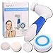 ACEVIVI Skin Cleansing Face and Body Brush Microdermabrasion Exfoliator System Multi-functional 4 in 1 Face and Body Brush, Water Resistant, Deep Pore Cleaning, Blue