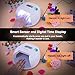 SUNUV SUN7 48W UV Nail Dryer Led Nail LAMP Smart Light for Gel Nails With Double Power Design,4 Timer Setting , Lcd Display ,Painless Curing,Over-Temperature Protection