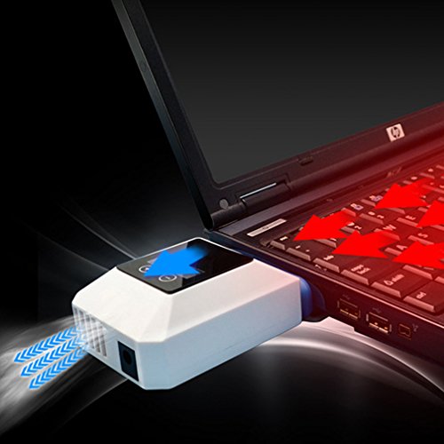 XGUO Cool Universaler Kühler für Spielekonsole Laptop PC – Hochleistungslüfter für schnelle Kühlung – USB Warmluft-Abzug Cooling Pad(Cooling Pad,Weiß) - 4