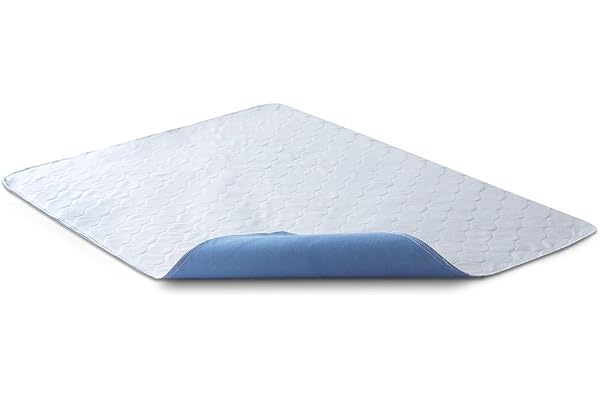Bedecor 2× Alèse Imperméable 70x90 cm (Bleu) – Tapis de Lit Lavable en Machine, Multi-Couches & Absorbant – Protection Matelas Réutilisable pour Bébé, Enfant, Adulte
