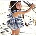 Koly 1Set Baby Girls Clothes Summer Infant Outfit Stripe Backless Dress+ shorts (12M)