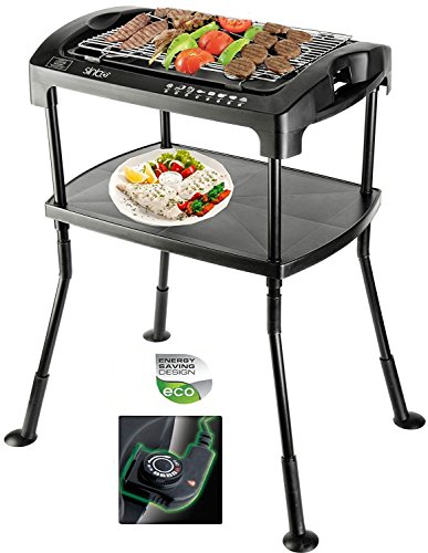 BBQgrill | Tischgrill | ELEKTRO GRILL | Partygrill | elektrischer Grill | BBQ Elektrogrill | 2000 W. | Cool Touch Griffe | Rauchfrei (Elektro Grill mit STANDFÜSSEN) - 2