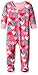 Hatley Baby Girls 0-24m Infant Footed Coverall Crazy Hearts Footies, Multicoloured (Pink), 0-3 Months