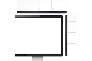 GORGECRAFT 2 Pcs Écran Mémo Tableau Clair Écran D'Ordinateur Panneau Latéral Acylic Message Sticky Note Holder Top Mount Bloc-Notes pour Armoires Bureau Bureau Maison Fournitures, Gauche et Droite