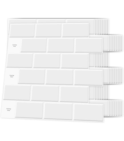 Stickers muraux autocollants - 10 pièces par paquet, 22,9 cm x 29 cm - Protection anti-éclaboussures 3D effet carrelage | Leroy Merlin Stickers muraux autocollants - 10 pièces par paquet, 22,9 cm x 29 cm - Protection anti-éclaboussures 3D effet carrelage | Leroy Merlin