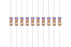 YOKIVE 50 PCS Carbon Film Resistors, 1/4W 620 Ohm 5% Tolerances Resistor, Good for DIY Electronic Projects (4 Color Band, 1.77x0.09-Inch)