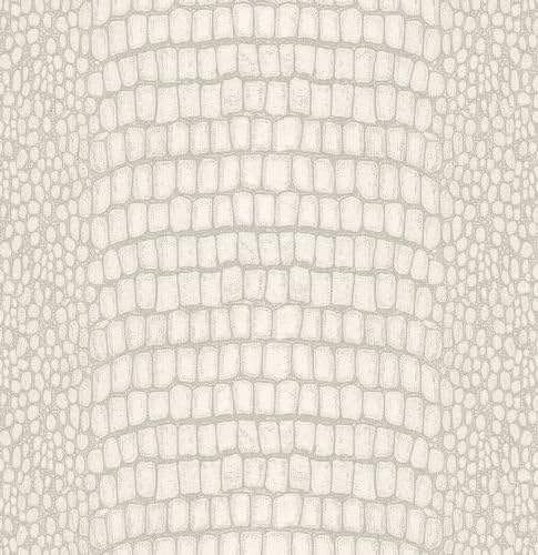 Wallpaper Modern Contemporary Leather Effect Python in Vinyl Foam Embossed Beige but 7854 Materials